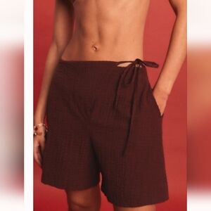 NWT Free People Women's Brown Tie-Waist Shorts XS